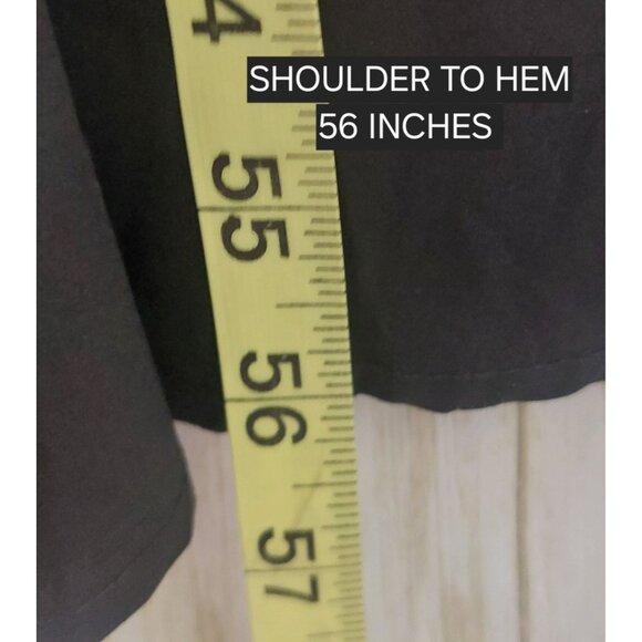 NWT Commense Black Long Sleeve Wrap Maxi Dress Size Medium (No Belt) - Picture 7 of 10